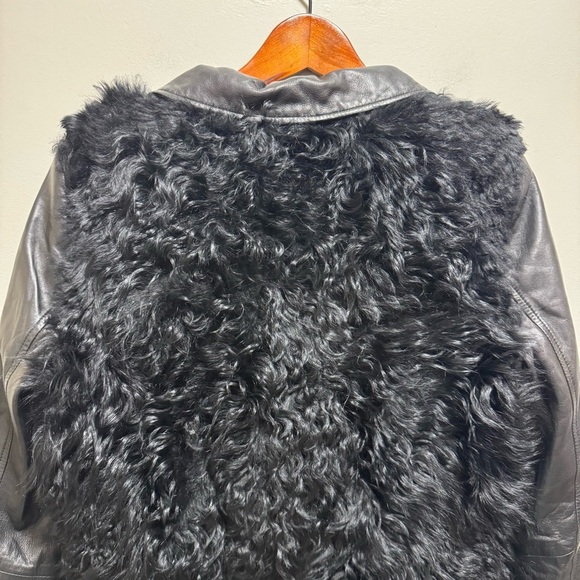 Mackage Mongolian Lamb Fur Leather Moto Jacket Size Small - Picture 8 of 16